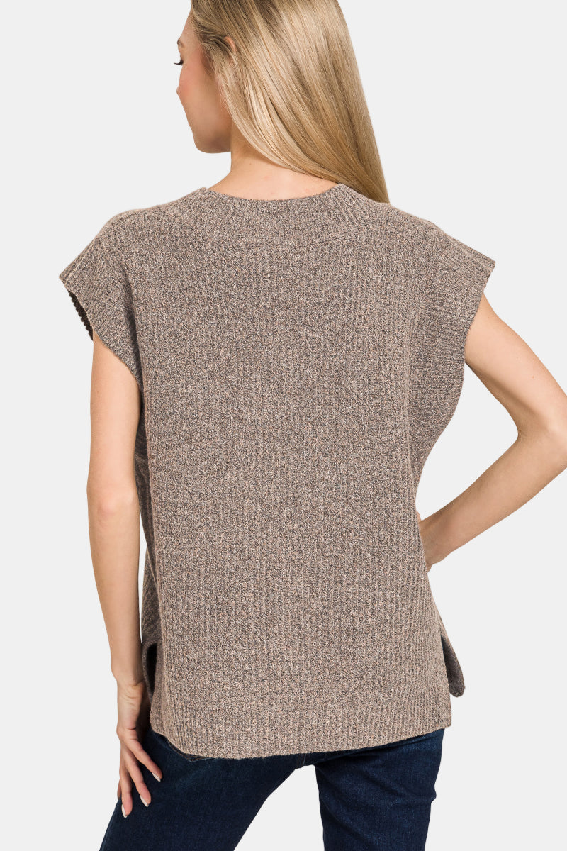 V-Neck Sweater Vest / BLACK
