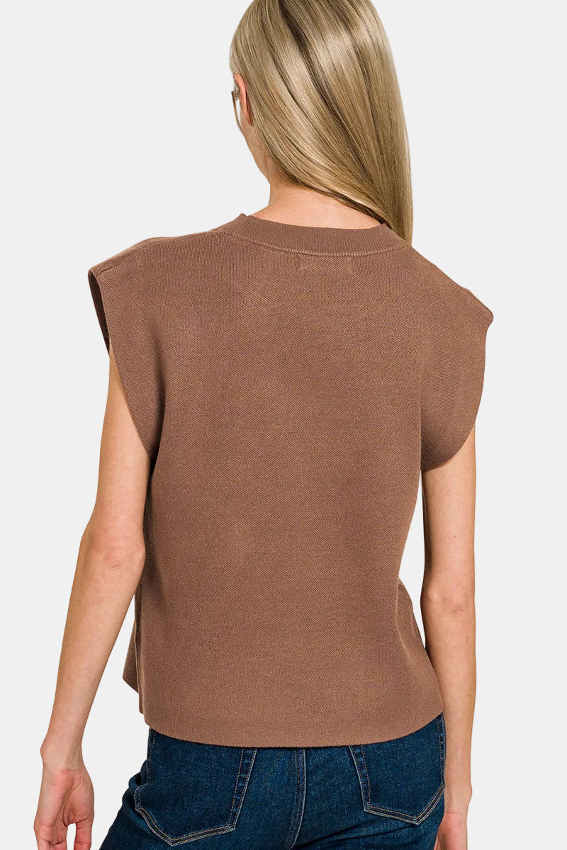 Viscose Sweater Vest / DUSTY GREEN