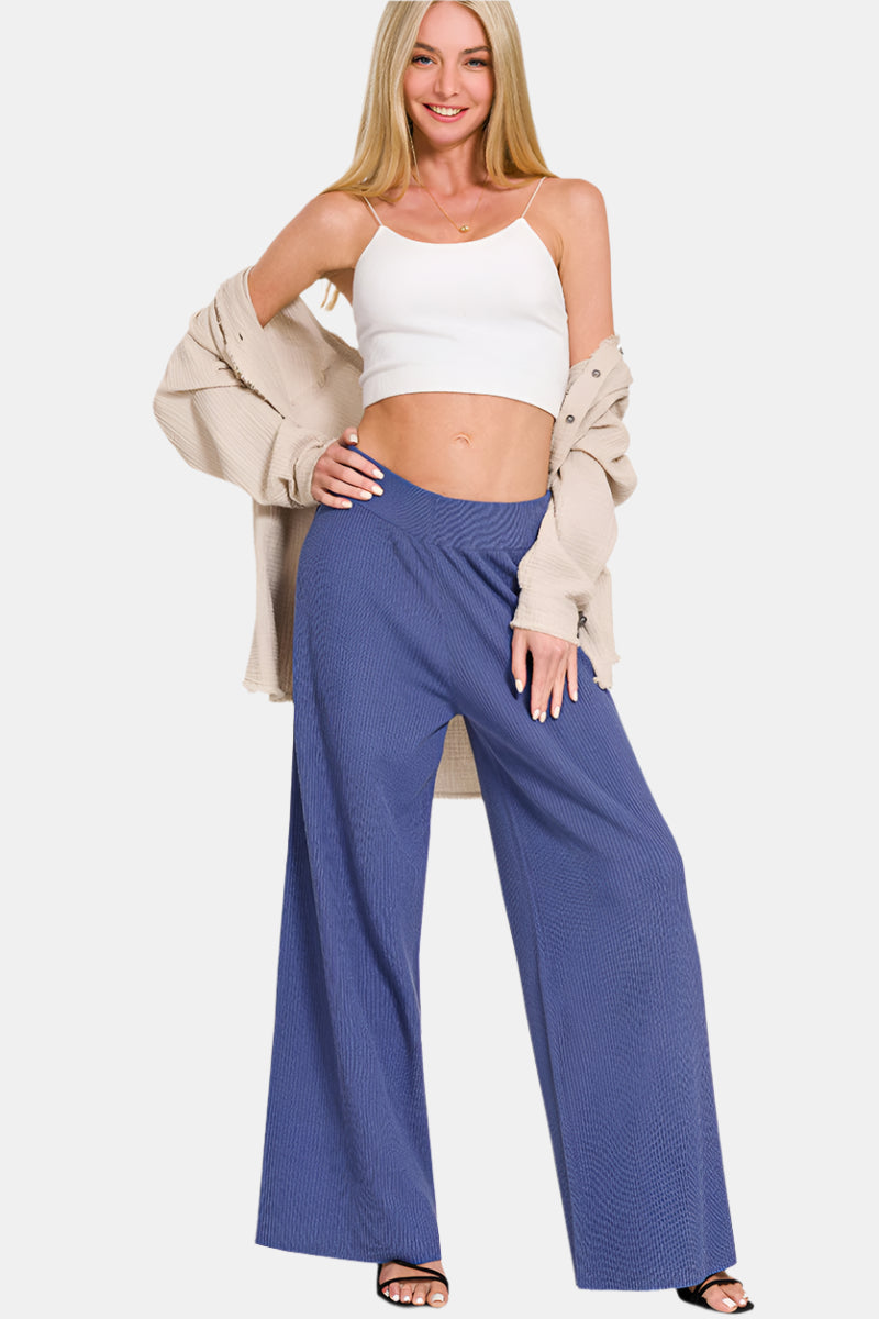 Viscose Sweater Wide Leg Pants / ASH JADE