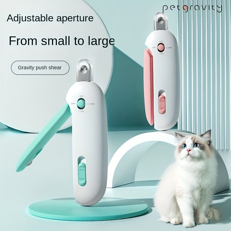 PetGroomPro Adjustable Aperture Nail Clippers for Cats and Dogs, Professional Grooming Tool, Plastic, No Battery Required, Ideal for Small to Large Pets
