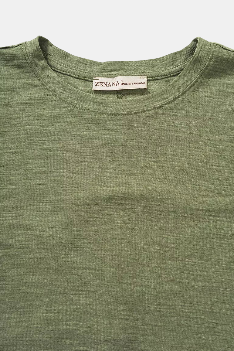 Slub Short Sleeve Tee / LT OLIVE